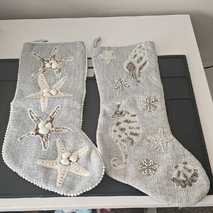 Sigrid Olsen Gray and Cream Coastal Stockings